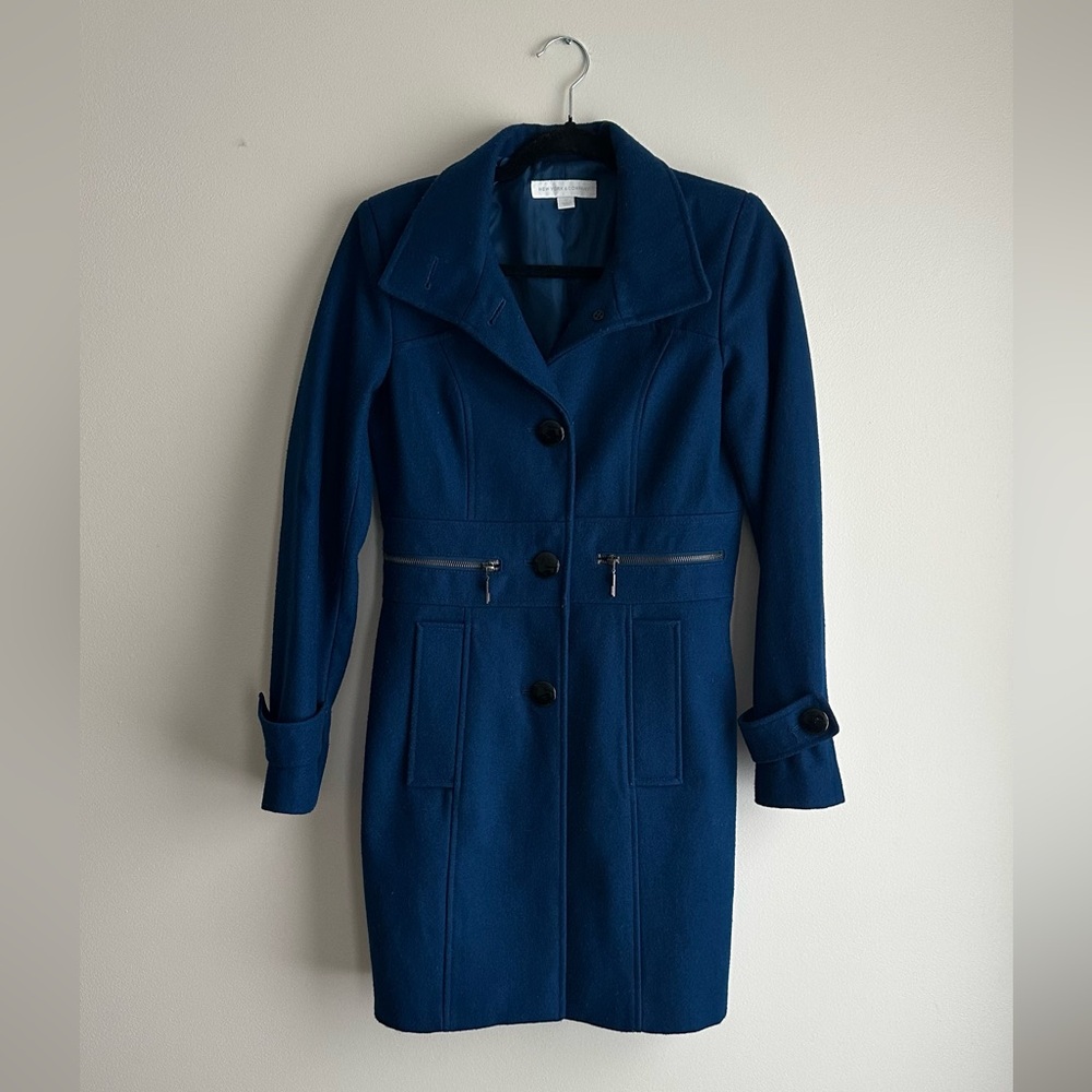 New York & Company Deep Blue Pea Coat